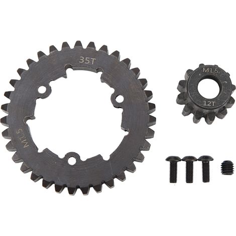 Jeu d'engrenages professionnels en acier 35T pour moteur de voiture RC TRAXXAS X Maxx 6S 1/5, pignon 12T (1/5)
