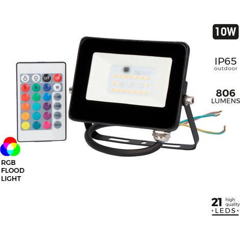 Projecteur Led EDM RGB 10W 806 Lumens - Noir (1/3)
