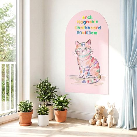 Sticker mural magnétique arche 60x100cm,tableau magnétique adhésif (1/5)