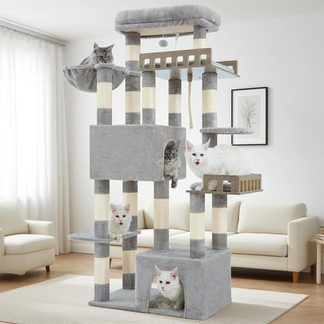 Arbre à Chat pour Multi-Chats, avec Plateforme spacieuse GCT033W (1/5)