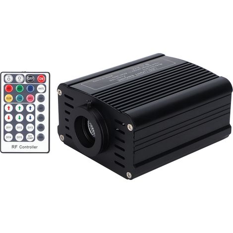 Kit d'éclairage LED RGBW 16 W à fibre optique pour plafond, idéal pour la chambre à coucher (prise 100-240 V). (1/5)