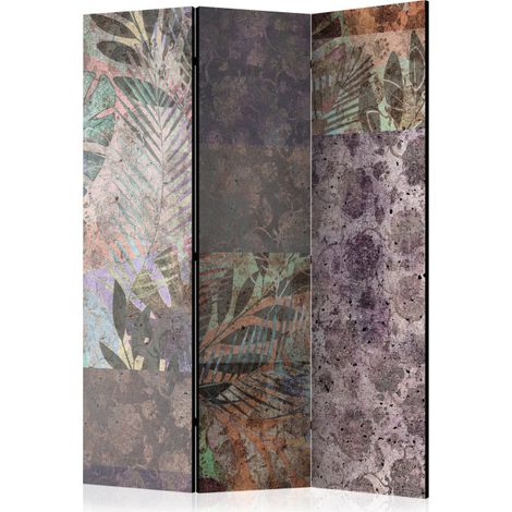 Paravent 3 Volets "Concrete Garden" 135x172cm (1/2)