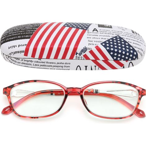 Lesebrille mit Blaulichtfilter für Senioren, hohe Transparenz, modernes Design +350 (1/5)