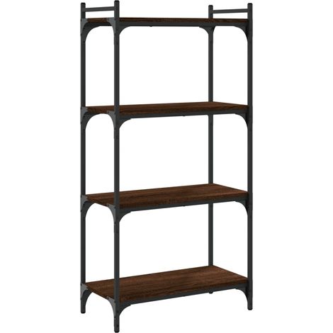 Librería 4 estantes madera ingeniería roble marrón 60x30x120 cm vidaXL (1/5)