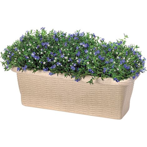 Fioriera bama in plastica paglia colore legno