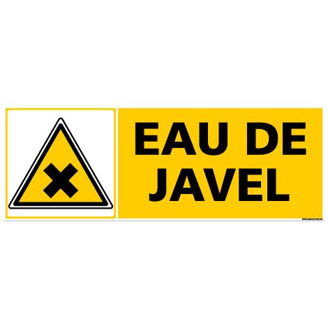 Panneau EAU DE JAVEL (C0395) - Adhésif - 350 x 125 mm
