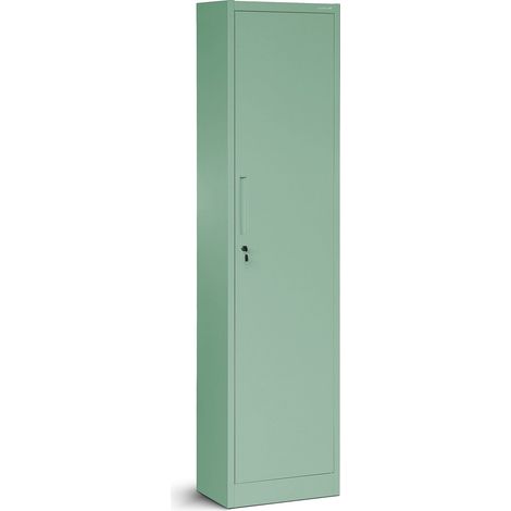 Armoire haute de bureau ALEX, 450 x 1850 x 400 mm, Fresh Style: vert pastel