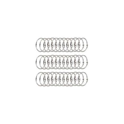 Lot de 120 Pièces Anneaux de Reliure, 15mm Anneau Articulés Métalliques, pour Livre Classeur, Cahier, Scrapbooking, Albums (1/3)