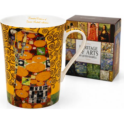 Taza Gustav Klimt Fulfillment de 300 ml, porcelana premium, Reina Isabel. (1/5)
