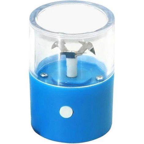 Broyeur de tabac électrique rechargeable par USB, bleu clair ---
