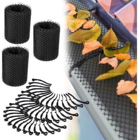 Grillage gouttière, 6 m de Long, Plastique, Protection Anti-Feuilles mortes, 15 cm de Large, Pratique, Noir Adulte Unisexe, 1 élément (1/4)