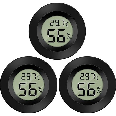 Mini thermomètre-hygromètre numérique LCD, température et humidité -5070℃ 10%99% HR, thermomètre portable, indicateur thermo-hygrométrique pour bureau, cuisine, caves à cigares, incubateurs, reptiles (1/5)
