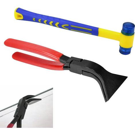 45° Hammer Folding Pliers with Non-Slip Handle Carbon Steel Hand Tool Set for Sheet Metal Repair