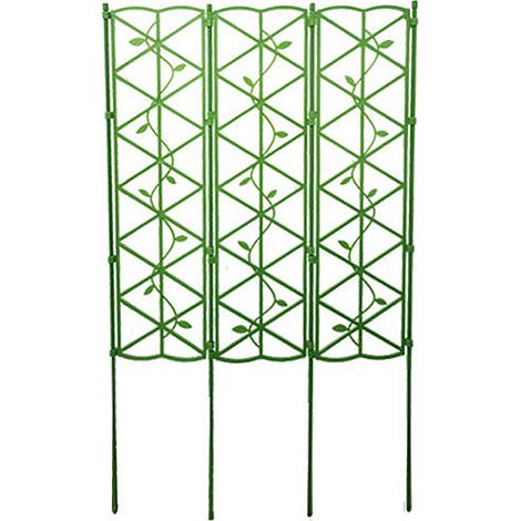 Treillis de Plantes Extensible pour Support avec Cadre DIY [Durable] Treillis en Plastique et Fibre de Verre [Taille 60×15cm, 60×30cm, 60×45cm, 75×15cm, 75×30cm, 75×45cm] [Vert] [1 Ensemble] (1/5)