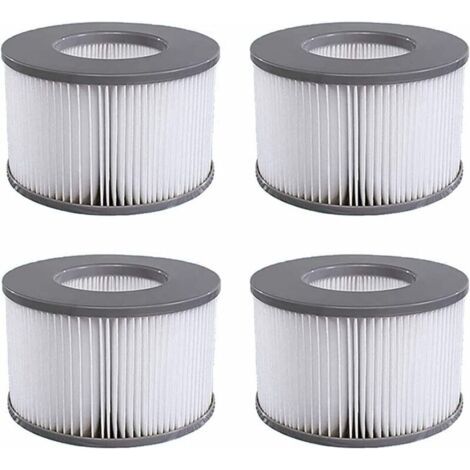 Cartouches filtrantes de rechange (lot de 4) pour spas, jacuzzis et autres piscines gonflables, compatibles avec les modèles de filtres à partir de 2020. (1/4)