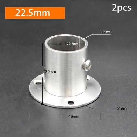Support Pour Tige - Acier Inoxydable - Fixation Murale Ou Plafond - Compatible 22,5 mm - Lot De 2 (1/4)