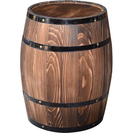 Baril À Vin En Bois - Décor Rustique Pour Intérieur - 27 x 21 x 21 cm - 1 Pièce (1/5)