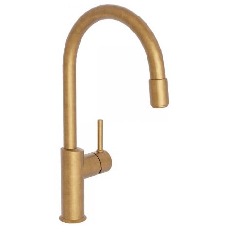 Mitigeur pour évier de cuisine aérateur amovible Or Brossé - CRISTINA ONDYNA KT50996P
