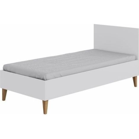 GRISO - White single children's bed 180 x 80 cm with base (1/3)