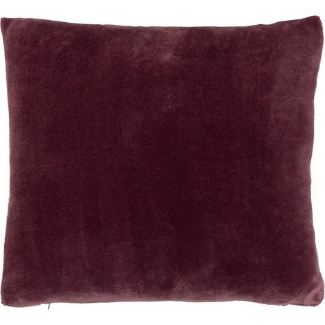 Coussin en Flanelle Uni "Ollis" 38x38cm Violet