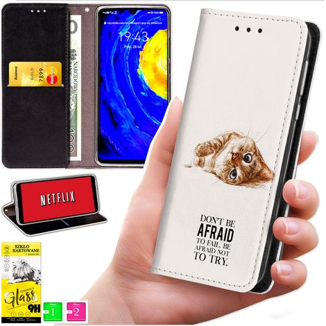 Custodia a portafoglio per Oppo A40 / A40m / A60 5G - cover bluemoon con stampa + vetro 9H (1/5)