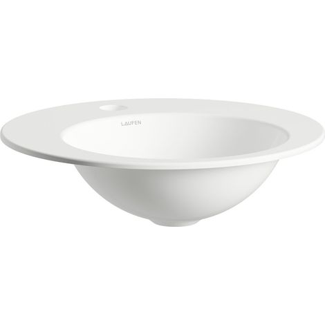 LAUFEN Form lavabo empotrado desde arriba, redondo, 1 agujero (1/2)