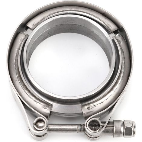 Collecteur Turbo Échappement 57mm Inox Bride V-Band 2 Pièces Kit Sortie (1/5)