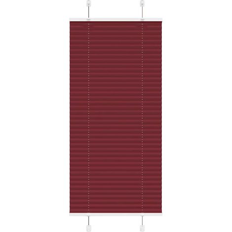 Plissee Bordeauxrot 60x100 cm Stoffbreite 59,4 cm Polyester