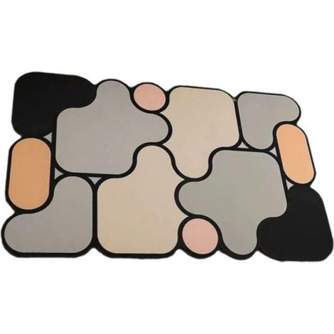 Tapis 60x90cm tapis antidérapant caoutchouc forme irrégulière résistant aux huiles matériau absorbant enroulable facile nettoyer (1/3)