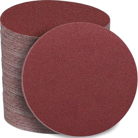 Disques de ponçage 150 mm, grain 150 - 50 pièces, sans trou - Disques pour ponceuses orbitales (1/5)