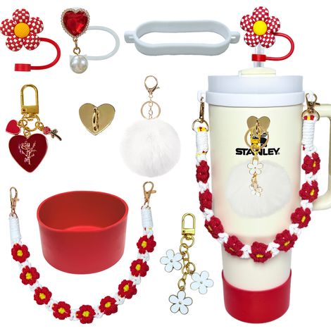 Adatto per bicchieri Stanley, cannucce per fiori, tappi antipolvere, cappucci per cannucce e tappi per cannucce da 10 mm. (1/2)