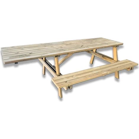 Tavolo da Picnic in Legno con panche e posto per Disabili (1/5)