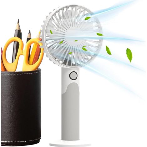Ventilador de escritorio portátil universal, ventilador personal de 6 velocidades, compacto y portátil, con 6 velocidades de viento ajustables, para viajeros, estudiantes, familias y oficinas. (1/5)