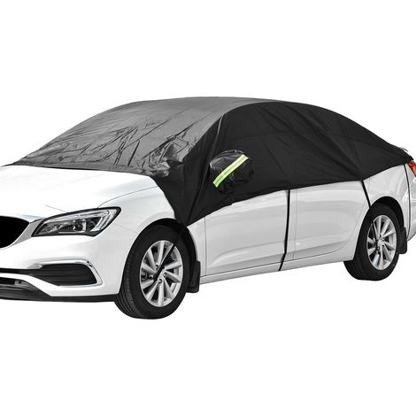 Protective Cover Half Car Cover for Windshield Cover with Reflective Strip Anti-Snow UV Protection (1/5)