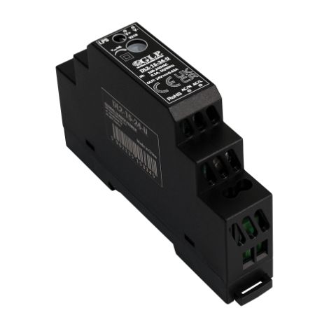 DL2-15-15-U: GLP: 15V/1A/15W DIN-Schienen-Netzteil im Kunststoffgehäuse, Eingangsspannung = 85–264 V AC / 120–370 V DC