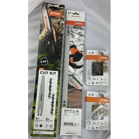 Schneidsatz Nummer 7 STIHL 2 Ketten mit Schiene für MSA 200 Kettensäge (1/2)