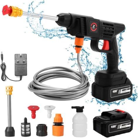 Nettoyeur haute pression sans fil 50Bar – Moteur 3000W – Tuyau 5m pour nettoyage extérieur – Buse multifonction réglable (1/5)