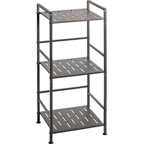 Étagère Design 3 Niveaux "Ombre" 74cm Anthracite (1/4)