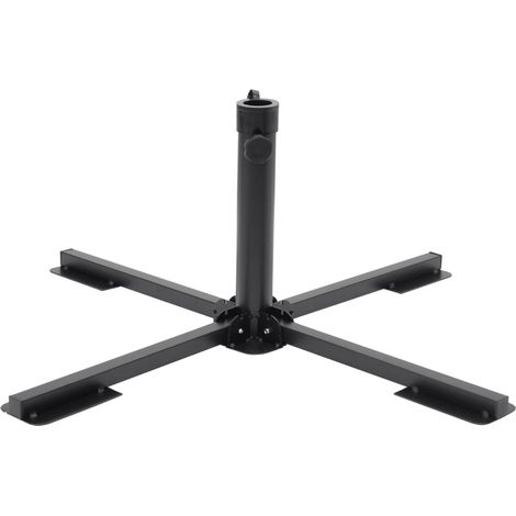 Klappständer für Sonnenschirm Ø38/48 mm Mast Schwarz Stahl