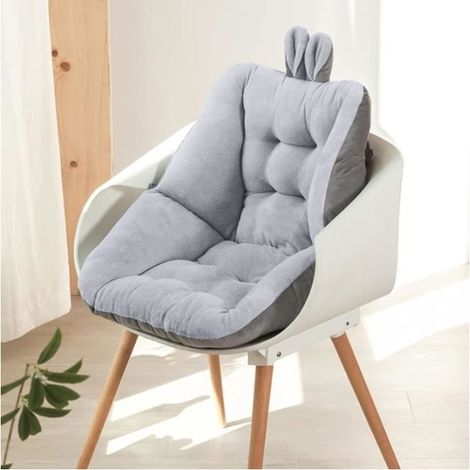 Coussin de Chaise - Dossier Ergonomique - Anti Escarres - Confort Optimal - 45x45 cm - Gris (1/4)