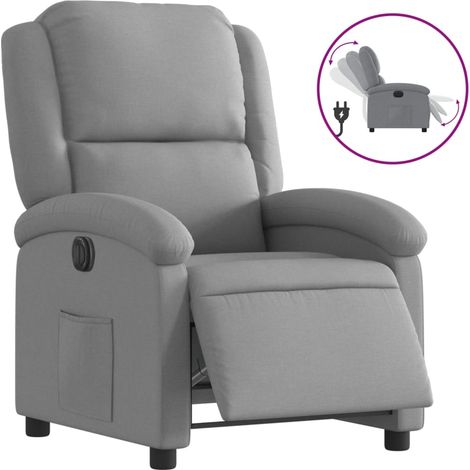 Maison Exclusive - Relaxsessel Elektrisch Hellgrau Stoff