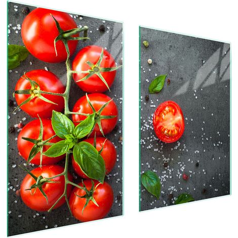 Assiette de protection en verre pour la cuisine, 65 x 52 tomates (1/5)