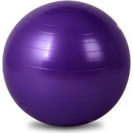 Ce ballon de gym/yoga épais mesure 75 cm de long, est violet et est fourni avec une pompe à air. Il peut être utilisé à la maison, au bureau et à la salle de sport.