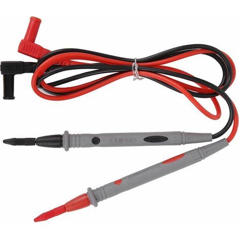 2 Pièces ac/Dc 1000 V Silicone Multimètre Fils de Test Sonde Test Stylo Électricien Testeur 20a audacieux Fil de Cuivre Noyau,Autres outils à main et accessoires (1/4)
