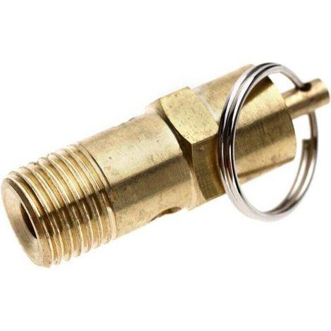 Sicherheitsventil 1/4" BSP für Luftkompressoren, Druckprüfer 145 PSI 10 BAR, Messing