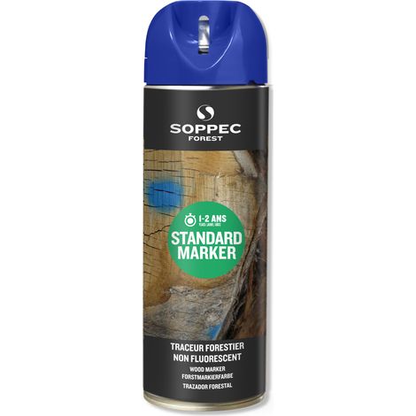 Bombe de peinture - Traceur forestier SOPPEC non fluorescent bleu 1-2 ans standard marker - 131901