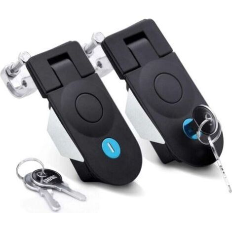 Pack of 2 Zinc Alloy Flush Compression Adjustable Sealed Large Handle Manual Compression Latches Key Lock (1/5)