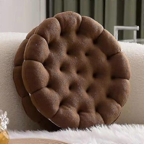 Coussin sandwich chocolaté - Coussin de canapé/oreiller lombaire/de chevet - 35 cm (1/5)