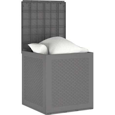 Boîte de rangement Gris clair 55 x 53 x 57 cm Polypropylène (1/5)