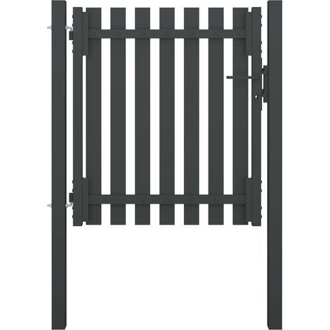 Vidaxl – Portail fer et acier 100x75 cm – Couleur anthracite – Cadre renforcé pour sécurité – Système de verrouillage inclus